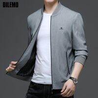 DILEMO เสื้อกันลมเสื้อแจ็กเก็ตบางเสื้อโค้ทผู้ชายสไตล์ลำลองสำหรับบุรุษลำลองแฟชั่นยี่ห้อใหม่