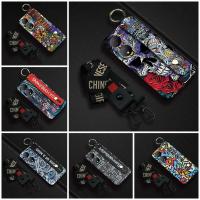 cover Silicone Phone Case For VIVO Y100 Waterproof Graffiti Wrist Strap TPU Original Kickstand Phone Holder Lanyard New