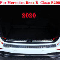 รถสแตนเลสกันชนหลังป้องกันลำต้นประตูแผ่นครอบตัดสำหรับ Benz B-Class B200 2020