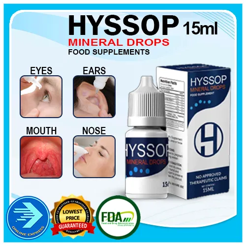 1 Bottle of Hyssop Mineral Eye drops (15ml) 100 Authentic Eye