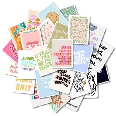 Inspirational Quote Stickers Aesthetic Motivational Decal Stickers for Laptop Water Bottles Scrapbooking Journal Kids T