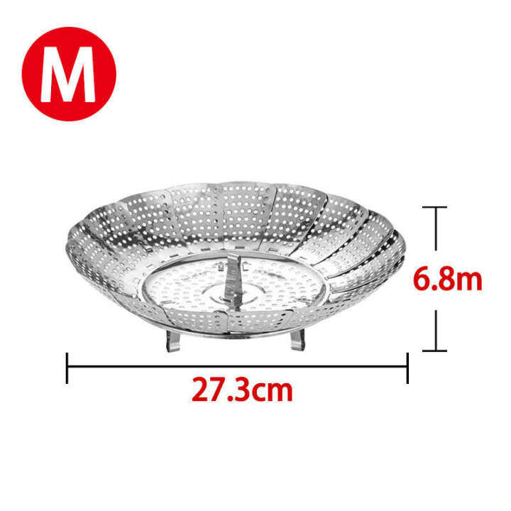 ถาดนึ่งสแตนเลสพับได้-ซึ่งนึ่งอาหาร-เครื่องครัว-หม้อนึ่ง-ซึ้งนึ่งอาหาร-หม้อนึ่งเหนียว-ตะแกรงรองนึ่ง-ซึงนึ่งอาหาร-ชั้นวางของนึ่งเล็กๆ-เครื่องนึ่งอาหาร-ใบใหญ่-ชั้นนึ่งอาหาร-ถาดนึ่งขนม-ถาดรองนึ่งกลม-แผ่นร
