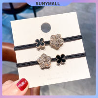 SUNYMALL หญ้าสี่ใบ แหวนผม อุปกรณ์ผม หัวใจ เชือก แฟชั่น สาว นักเรียน นางสาว ความยืดหยุ่นสูง วงยาง มัดผม เชือกหัว