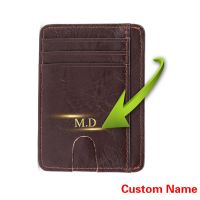Rifd Mini Travel Card Holder Men Women Vintage Bank Card Holder Purse Money Case Credit Id Window Wallet For Customized Name Card Holders
