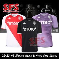 shot goods 【SFS】Top Quality 22-23 AS Monaco Football Soccer Jersey Jersi T-shirt S-2XL Sports Jerseys Loose Fans Version Home Away Third