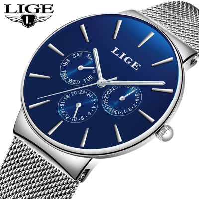 （A Decent035）LIGE Sincecasualwatch Men DateWatches Relogio Masculino