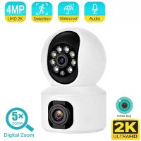 จอดูแลเด็กเลนส์คู่คมชัดระดับสูง1080P 2K Wifi กล้อง PTZ AI CCTV ภายในอาคารติดตามอัตโนมัติกล้องวิดีโอกล้อง IP เฝ้าระวังความปลอดภัยแบบไร้สาย