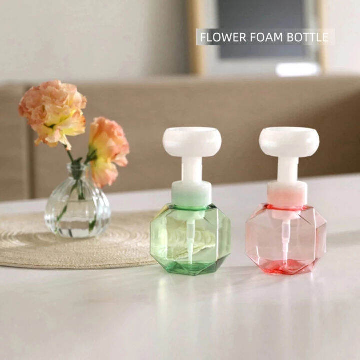 300ml-shower-foam-pump-bottle-liquid-distributor-separate-bottling-plastic-clear-bottle-liquid-soap-dispenser-foaming-pump-empty-bottle