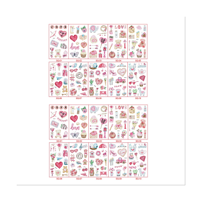 20 Sheet ValentineS Day Temporary Tattoo Sticker Temporary Tattoo Sticker for Kids Boy Girls Gift ValentineS Day