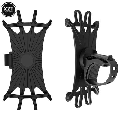 New Universal Shockproof Elastic Silicone Mount Phone Holder Stand Riding Cycling Bicycle MTB Bike Phone DVR GPS Support Bracket Power Points  Switche