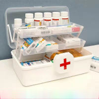 Large Capacity First Aid Container Plastic Organizer Medicine Storage Box 3 Layers Family Emergency MultiFunctional Pills Box