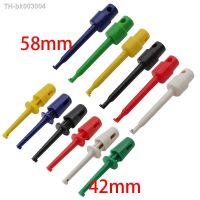 ∏ 5Pcs 42mm 58mm Round Mini Single Test Hook Clip Testing Probe For Electronic Testing IC Grabber Large Size Crocodile Clips