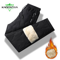 Waterproof Running Pant Cashmere Thicken Fleece Windproof Sweatpants Men Hiking Cotton Warm Pants Male Thermal Trousers 7XL