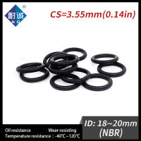 【2023】20 PCS Lot Nitrile Rubber Black NBR CS 3.55mm ID 181920*3.55mm O Ring Gasket Oil resistant waterproof