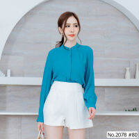 Maristar : No.2078 เสื้อแขนยาวสีพื้น | Solid Long Sleeve Blouse