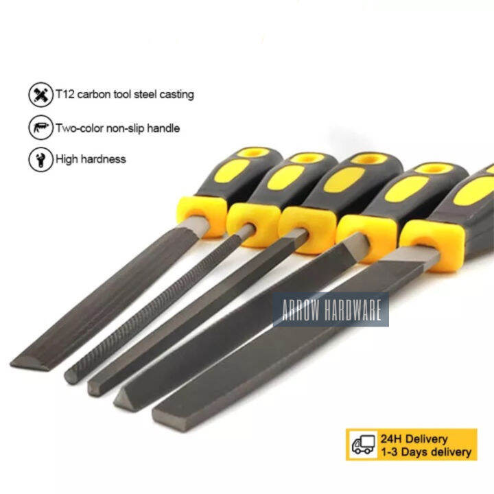 Wood File 1Pc (Flat, Half Round, Round,Triangle, Square) T12 carbon