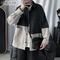 FARUILINE KOR024 เสื้อแจ็คเก็ตแขนยาวผู้ชาย เสื้อคลุมแขนยาวผช ลุคสตรีท สไตล์เกาหลี