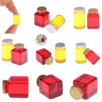 【CW】 2PcsSimulation Food Fruit Strawberry Jam Honey Sauce BottleMini FoodDollhouse KitchenDollhouse Miniature