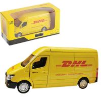 New 15CM 136 Commercial Metal Alloy Vehicle Express DHL Pull Back Diecasts Truck Model Toy Car Collection Gift birthday present