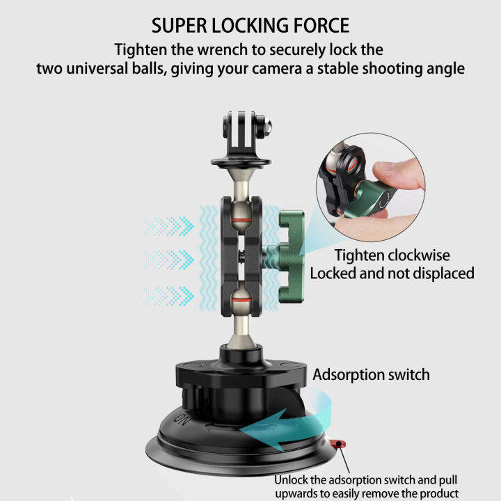 Action Camera Suction Cup Mount Powerful Suction Camera Suction Cup