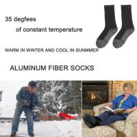 Below Winter Warm Socks Aluminised Fibers Thermal Long Men Socks Women W4K5