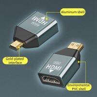 HD Mini ชาย HDMI เข้ากันได้กับอะแดปเตอร์ต่อขยายหญิงที่รองรับ HDMI มาตรฐาน4K 60Hz ตัวแปลงที่รองรับ HDMI สำหรับโน้ตบุ๊ก