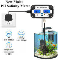 2 In 1 Digital Salinity PH Meter เครื่องทดสอบคุณภาพน้ำเครื่องวิเคราะห์น้ำทะเล Smart Monitor สำหรับ Aquarium Pool Spa พืชสวน