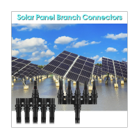 2 Pair Solar Panel Connectors Cable Splitter Coupler 1 Male to 5 Female and 1 Female to 5 Male