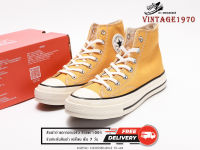 【Vintage1970】✨รองเท้าผ้าใบConvers 1970s สีเหลือง รองเท้าหุ้มข้อ ป้ายดำ รองเท้าคอนเวิร์ส สินค้าพร้อมกล่อง สิขสิทธิ์แท้100%