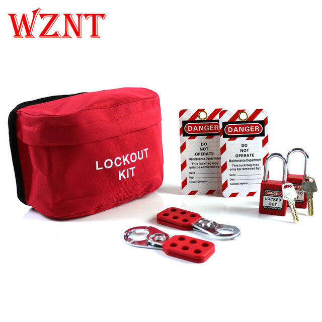 Nt-lg41 Safe Lockout Tagout Kit With Hasps Loto Tags Red Safety ...