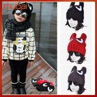 MUBAI Cartoon Warm OX Horn Big Eyes Knitted Cap Hip-Hop Hats