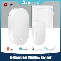 Tuya สมาร์ท Zigbee ประตูหน้าต่างเซ็นเซอร์แม่เหล็กเรียลไทม์ตรวจสอบระยะไกลตรวจจับประตูสมาร์ทการรักษาความปลอดภัยสำหรับ Home Alexa