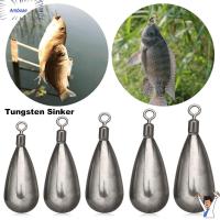 AMBOAE ใหม่ Tear Drop Shot Weights น้ำหนักเพิ่มเติม ตกปลาทังสเตน Line Sinkers Hook Connector Sinker