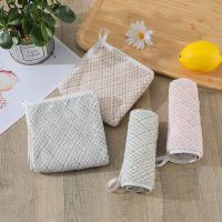 3PCS Solid Color Absorbent Microfiber Kitchen Cleaning Cloths Sanitary Tableware Household Useful Dish Cloth Kitchen Accessories Dish Cloth  Towels