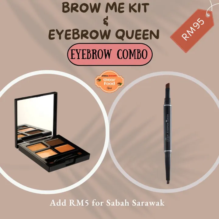 Carya Cosmetics HQ Combo, Dramatic Liquid Eyeliner, Eyebrow Queen, Brow