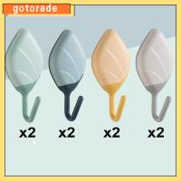 GOTORADE 8Pcs สร้างสรรค์และสร้างสรรค์ ตะขอกุญแจ ไม่มีการเจาะ อุปกรณ์ติดผนัง ไม้แขวนผนัง ใช้งานได้จริง 4สีค่ะ ตะขอติดผนัง ห้องนอนห้องน้ำห้องครัว