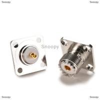 Snoopy ขั้วต่อ1X SO239 UHF แจ็คตัวเมีย4รู25มม. แผงบัดกรี