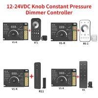 ✗☄ 12-24VDC 1 Channel Knob Constant Pressure Dimmer Controller 20A V1-K RF 2.4G Wireless Remote Control For Single Color LED Strip