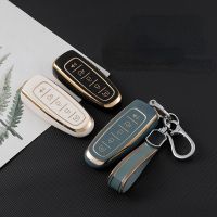 dvfggv Soft TPU Car Key Case for Ford Edge Explorer Escape Focus Taurus Flex for Lincoln MKS MKT MKX MKZ Navigator 5 Button Key Cover