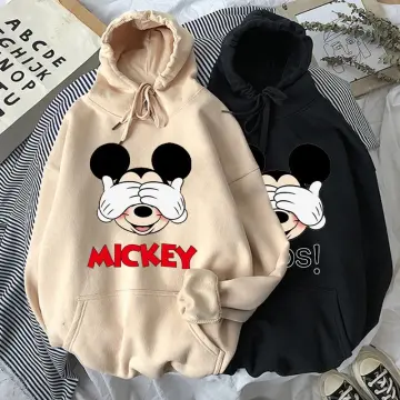 Disney Ladies Mickey Mouse Fashion Hoodie Mickey and Minnie Mouse