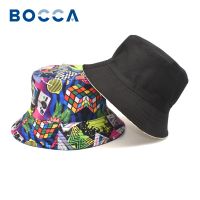 {You have a hat}หมวกถังแบบเรโทร Bocca สำหรับผู้หญิงผู้ชาย80S 90S สองด้านใส่กลับด้านได้ไอคอนหมวกใส่ตกปลาโพลีเอสเตอร์ดีไซน์ยูนิเซ็กส์หน้าร้อน