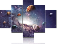 5แผง Giclee Universe Galaxy Planets Splendid Planetary Nebula Space พิมพ์ผ้าใบ Wall Room Decor 5ชิ้นภาพ Art-สวยงาม Space งานศิลปะสำหรับบ้านหรือสำนักงานของคุณ