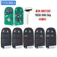 YOUBBA เปลี่ยน5ปุ่มสมาร์ทกุญแจรีโมท M3N40821302 Fob 433เมกะเฮิร์ตซ์สำหรับรถจี๊ปแกรนด์เชโรกี2013-2018การเดินทางหลบท้าทาย