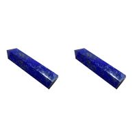 2X Lapis Lazuli Natural Crystal Column Lapis Lazuli Crystal Column Hexagonal Column Original Stone Decoration 5-6cm