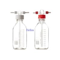 ☌ Screw Wash Cylinder GL45 Screw Buffer Bottle Pressure Buffer Bottle Safety Bottle Glass Buffer Bottle