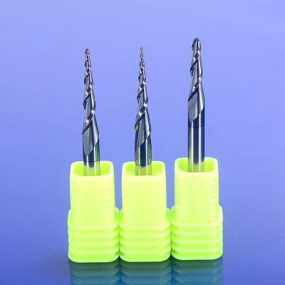 HOZLY 1Pcs ทังสเตน End Mill 3.175mm 4mm 6mm 8mm Ball Nose Tapered End Mills Router Bits CNC Taper Wood Metal Milling Cutter