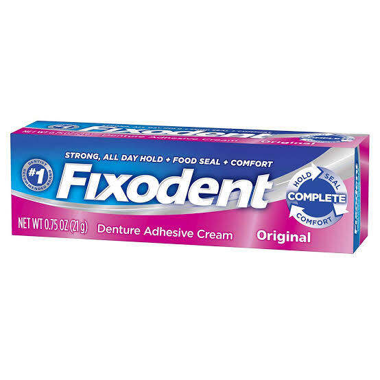 Polident or Fixodent or Staydent Dentures Adhesive Cream Holding Power