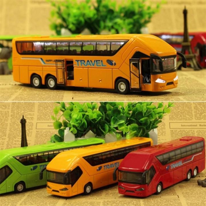 liand-รถของเล่น4ล้อใช้งานง่ายชุดรถของเล่นเพื่อการศึกษารถบัสจำลองรถบัสสองชั้นรถบัสจำลองรถของเล่นรถบัสทางไกล