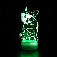 Wolf Dog Cat Rabbit Chicken Animal Figure 3D Night Light for Home Decor Gift 3D Illusion Lamp Droshipping Whosale