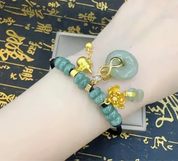 Roberto Coin 18kt Rose Gold Princess Flower Diamond And Jade Bracelet   Pink  Editorialist